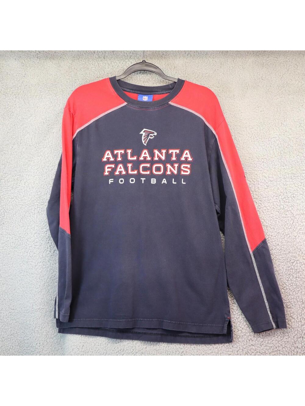 Reebok Atlanta Falcons Medium Black Long Sleeve Shirt Vtg